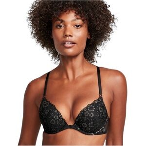 VICTORIA SECRET Sexy Tee Posey Lace Front-Close Push-Up Bra